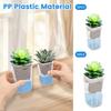 12 Pcs Self Watering Plant Pot Transparent Double Layer Plastic with Drainage Holes Cotton Rope Watering Small Nursery Pot
