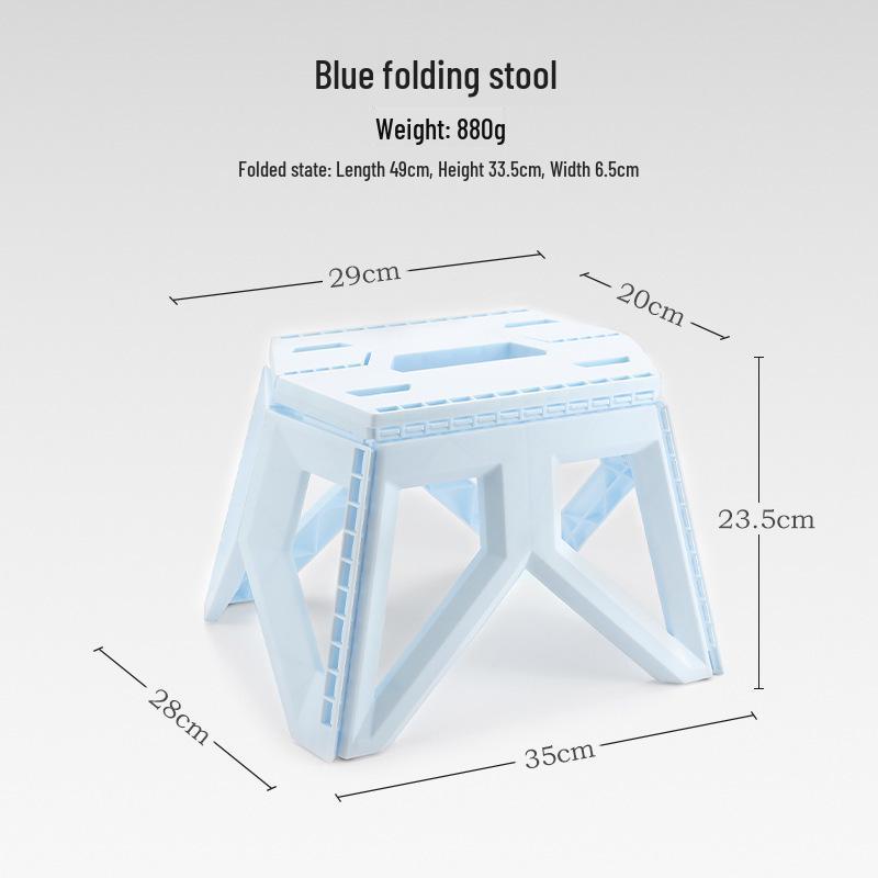 Compact Outdoor Folding Chair with Bucket Holder - Portable Stool for Camping, Fishing, and Queuing