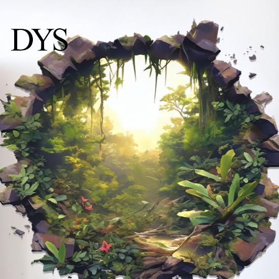 Botanical Theme Wall Covering 3D Hole Forest Sticker, Removable Green Plants Broken Decals, Self Waterproof Mural for Bathroom Adhesive Decoration