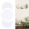Acrylic Mirror Wall Sticker Sun Half Moon Shape Decorative Background Decal for Home Use
