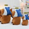 Shark Headgear Capibara Plush Toy Soft Stuffed Cartoon Capybara Plush Doll Simulation Shark Fluffty Animals Doll Toys Kid Gift
