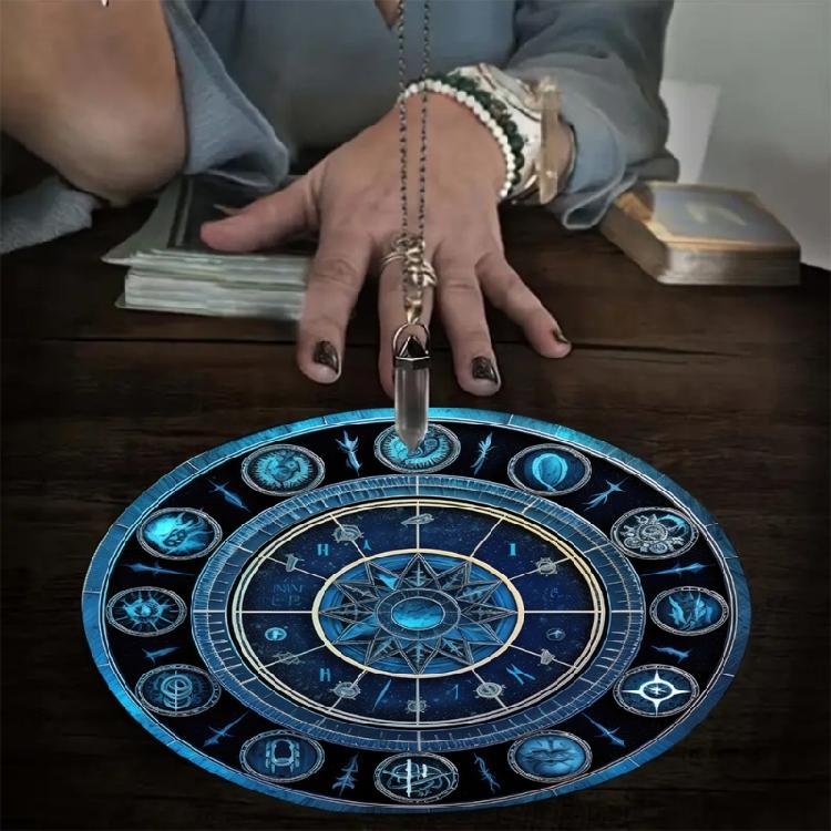 Constellations Astrology Pendulums Mat Tarots Rubber Tablecloth Desk Decoration Tarots Card Pad Pendulums Ceremony Mat