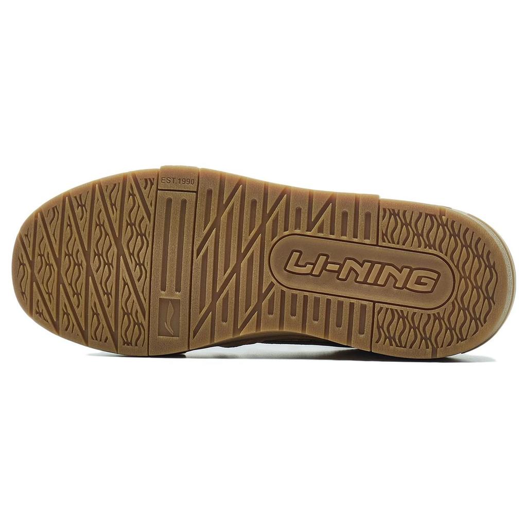New LiNing 001 BTC Prm Slip Resistant Low Top Skateboard Shoes Men's Yellow Brown AGCT219-4