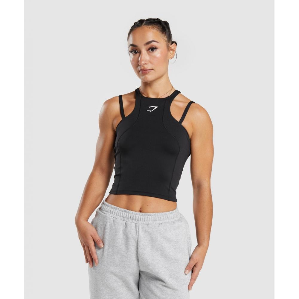 

Майка миди GYMSHARK GS Power черная B6A1X BB2J