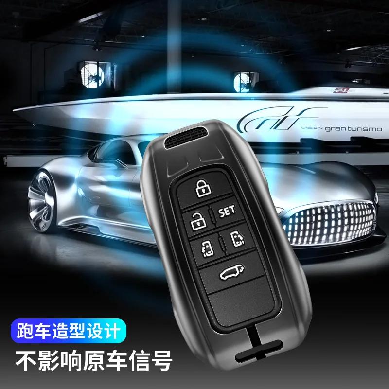 Gztcv2 5 6 Buttons Car Key Zinc Alloy Silicone Case Cover for Toyota Hybrid Vehicles Alphard Vellfire PREVIA Voxy Sienna 2021 2022