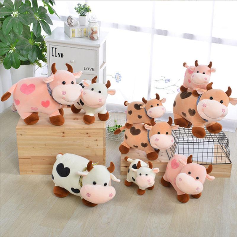 Cute Cow Plush Toy Soft Animal Cattle Plush Toy For Girls Cotton Animal Plush Doll Filled Home Decoration Wedding Gifts