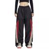 Amerikanische Harajuku Retro Jogginghose - Elastischer Bund Patchwork Hohe Taille Weites Bein