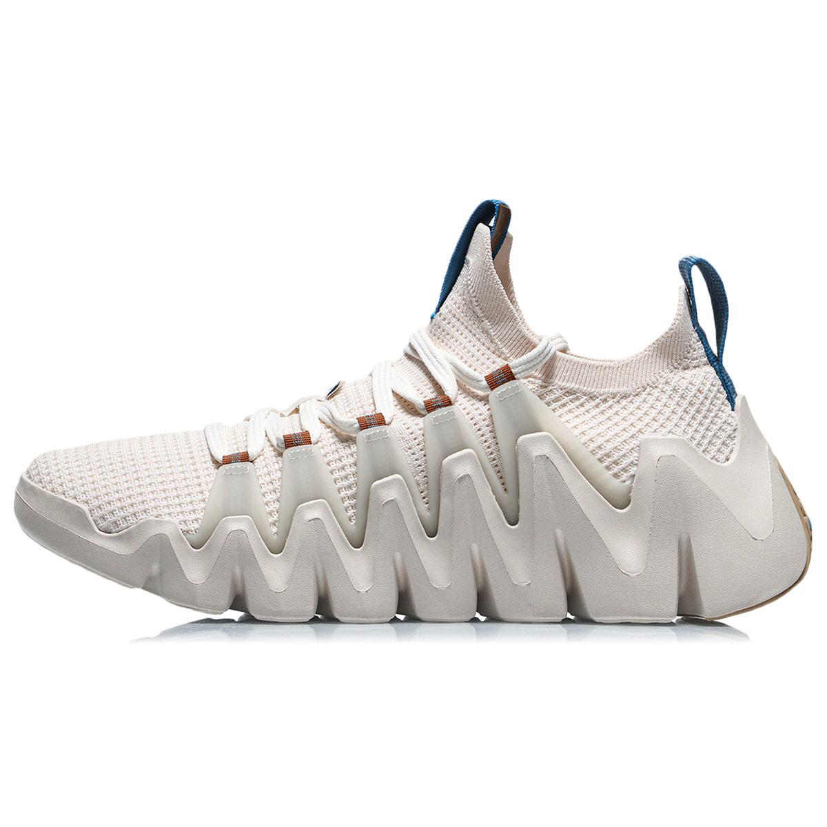 

LiNing Phantom Stab Амортизация Противоскользящие Износостойкие Дышащие Низкие Кроссовки Мужские Молочный Крем Серый 41.5