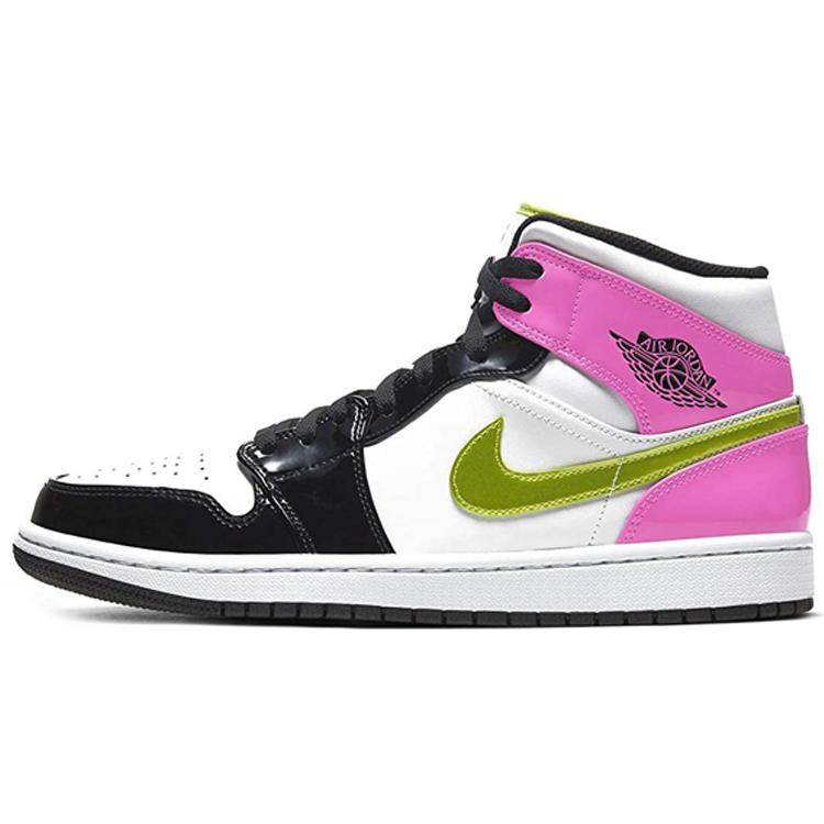 New JORDAN 1 Mid White Black Cyber Pink CZ9834-100