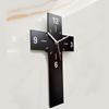 Non-ticking Wooden Cross Clock Solid Wood Quartz Wall Clock Vintage Cross Wall Clock  Home Office