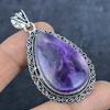 Natural Sage Amethyst Gemstone 925 Sterling Silver Jewelry Pendant 2.52" N3k97