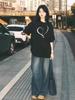 Women's Retro Black Cotton Short Sleeve T-Shirt - Summer 2025 Collection