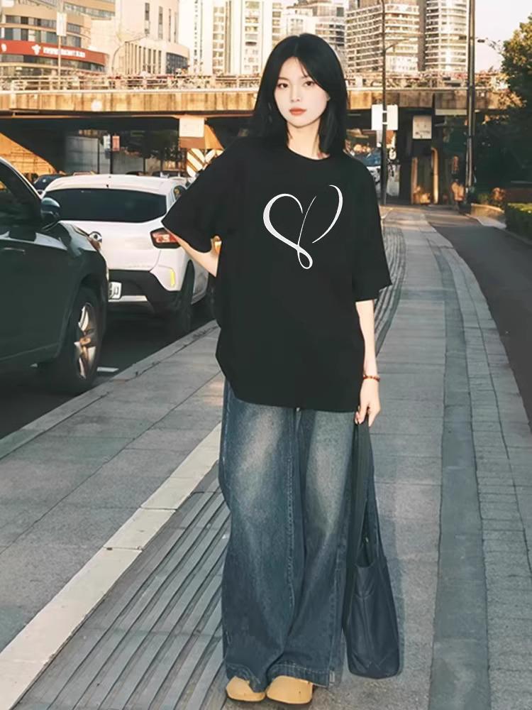 

Women s Retro Black Cotton Short Sleeve T-Shirt - Summer 2025 Collection XL