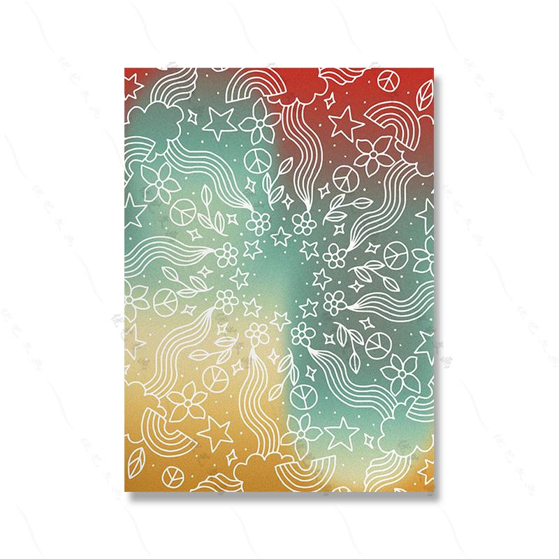 

70 s Винтаж Любовь Цветок Аннотация Хиппи Мода Искусство Холст Картина Скандинавский Плакат Принт Фреска Картина Гостиная Спальня Домашний Декор 21x30cm No Framed