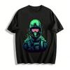Tech Tactical Gas Mask Soldier Graphic Streetwear T-Shirt Pure Cotton T-shirt