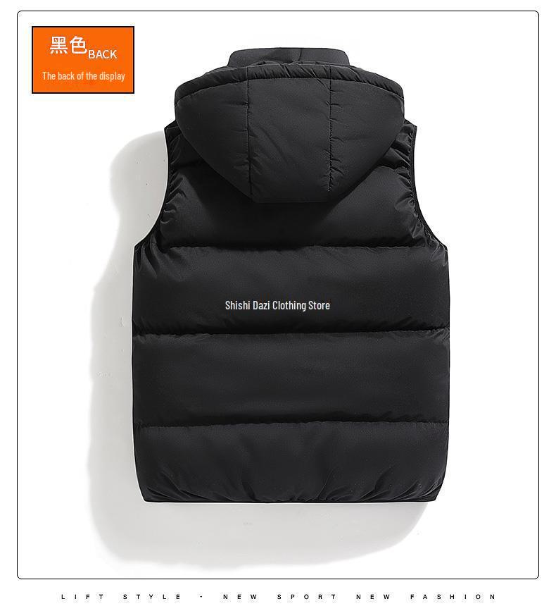 Hochwertige warme Winterweste für Herren – Dicke, locker sitzende Jacke