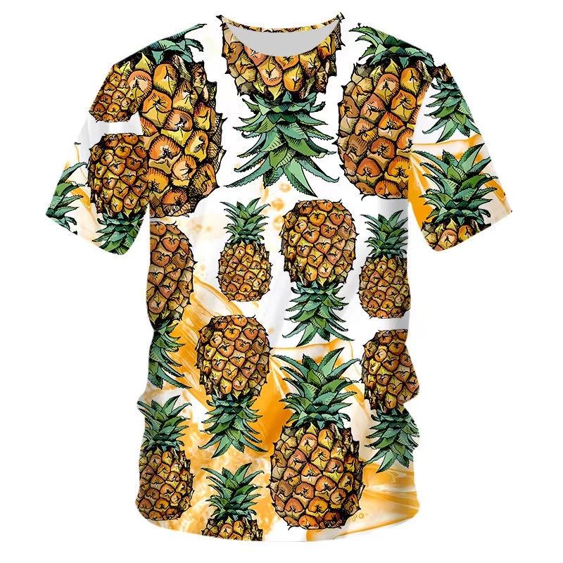 3D Printed Fruit Pattern Unisex Short Sleeve T-shirt - Fashionable Street Style Hip Hop Apparel