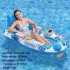Colorful Sequin Reclining Water Lounger: Inflatable PVC Mesh Pool Float for One