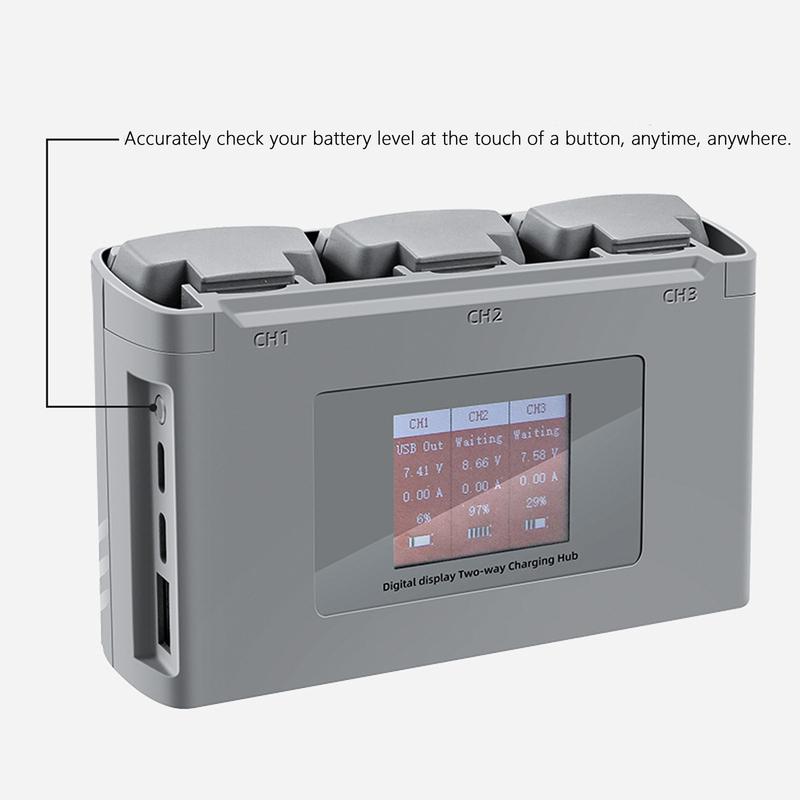 For Mavic Mini 2/SE Battery Charging Hub Drone Battery Charger Charge Three Batteries for DJI Mini SE/Mini 2 Drone Accessories