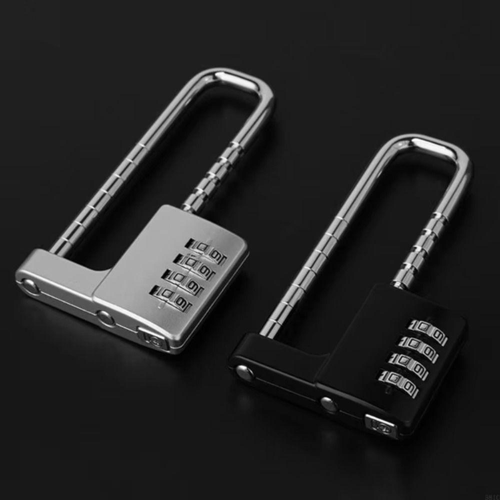 Adjustable Combination Padlock 4Digit Code Lock Retractable Password Lock Head  Wardrobe