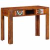 Desk with Drawers and Storage Brown 100 X 50 X 75 Cm