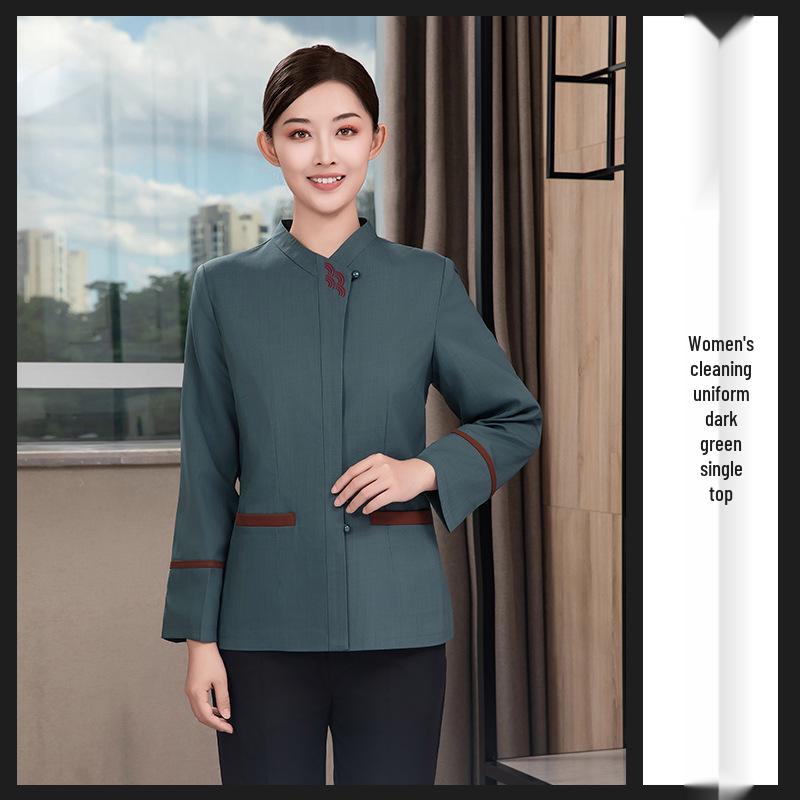 Unisex Plus Size Long Sleeve Hotel Cleaning Uniform