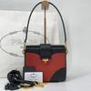 Handbag Shoulder Crossbody Bag 2way Saffiano Leather Turn Lock Gold Hardware Red Black
