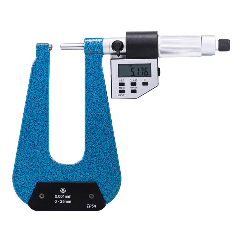 Digital Deep-Throat Micrometer Type A Double Flat Head