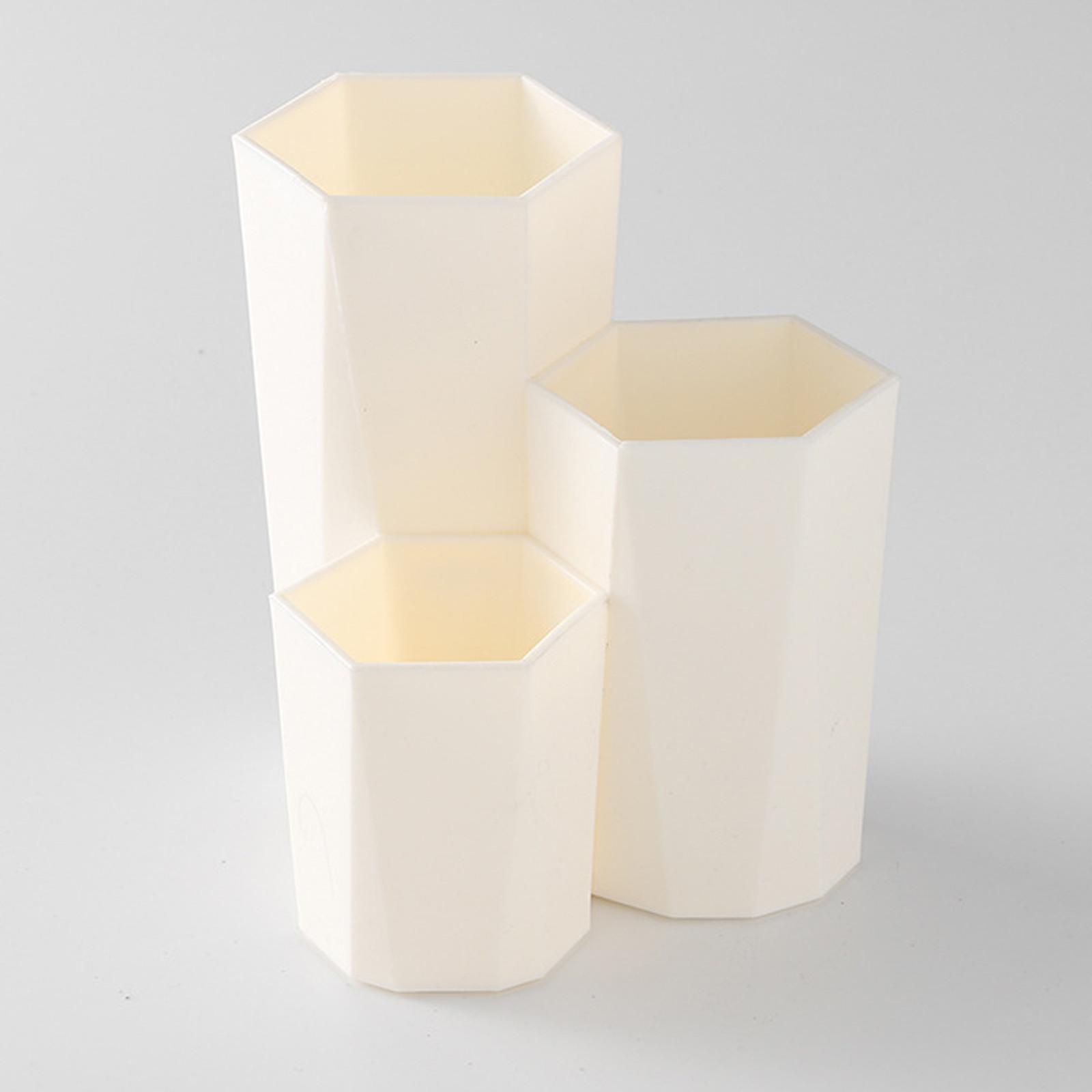 

Ящик для хранения, держатель для карандашей, настольное хранилище, органайзер для кистей для макияжа 12*12*10 cm белый