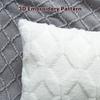 45x45cm Pillowcase Geometric Diamond Block Pattern Plush Cushion Cover Simple Home Sofa Cushion