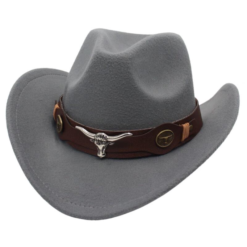 Ethnic Bullhead Felt Cowboy Hat