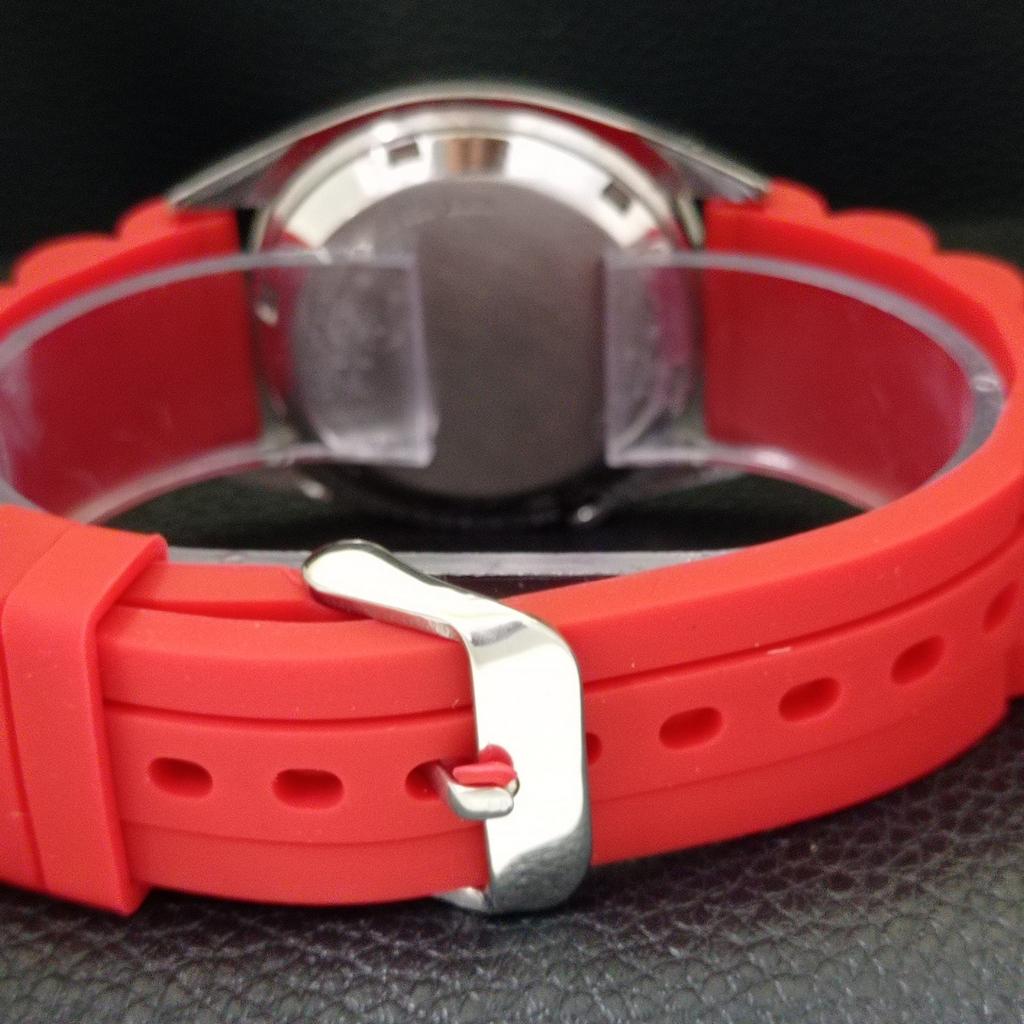 RELÓGIO VINTAGE SEIKO 5 AUTOMÁTICO 7009A JAPONÊS MASCULINO DIAL COR VERMELHA a701578-5 R206b-a701578