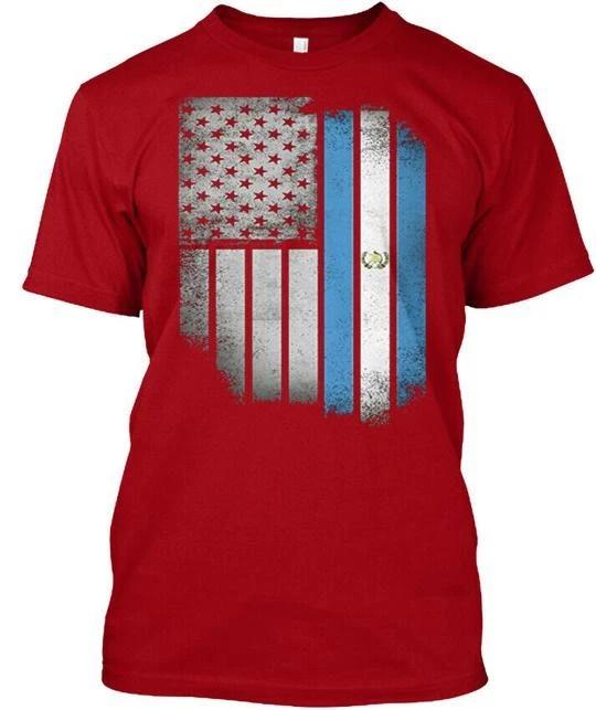 Guatemalan American Flag Usa Guatemala TTshirt Made in the USA Size S to 5XL XL