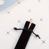 Luxury Crystal Pencil Cases - Double-Sided, Thick Plush Fabric Storage Bags for Copper & Fountain Pens