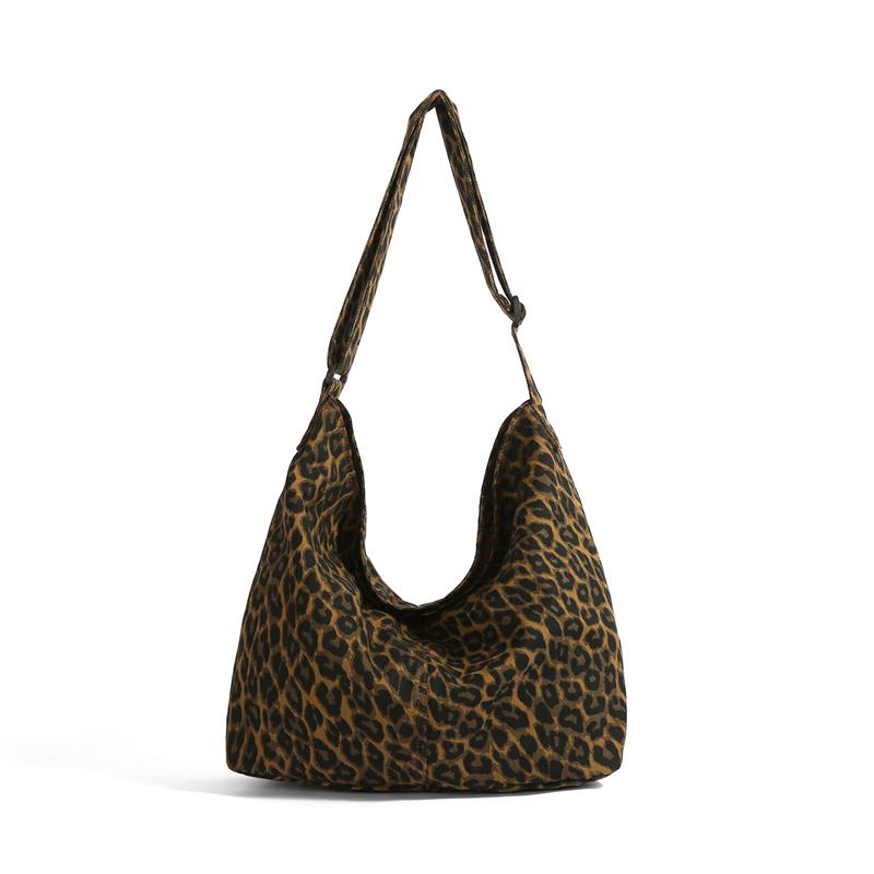 

Винтажная сумка-тоут с леопардовым принтом, женская легкая сумка через плечо, большая вместимость, сумка под мышкой кофейный