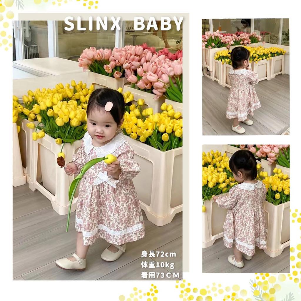 SLINX Baby Dress with Floral and White Stylish Clothing for Perfect for First Meal Baby Shower and Discharge from Hospital Q270 Number Ribbon, Lace,