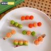 Creative Fun Half-peeled Orange Hairpin Cute Girl Side Clip Japanese Fruit Word Clip Duckbill Clip Net Red Hair Accessories