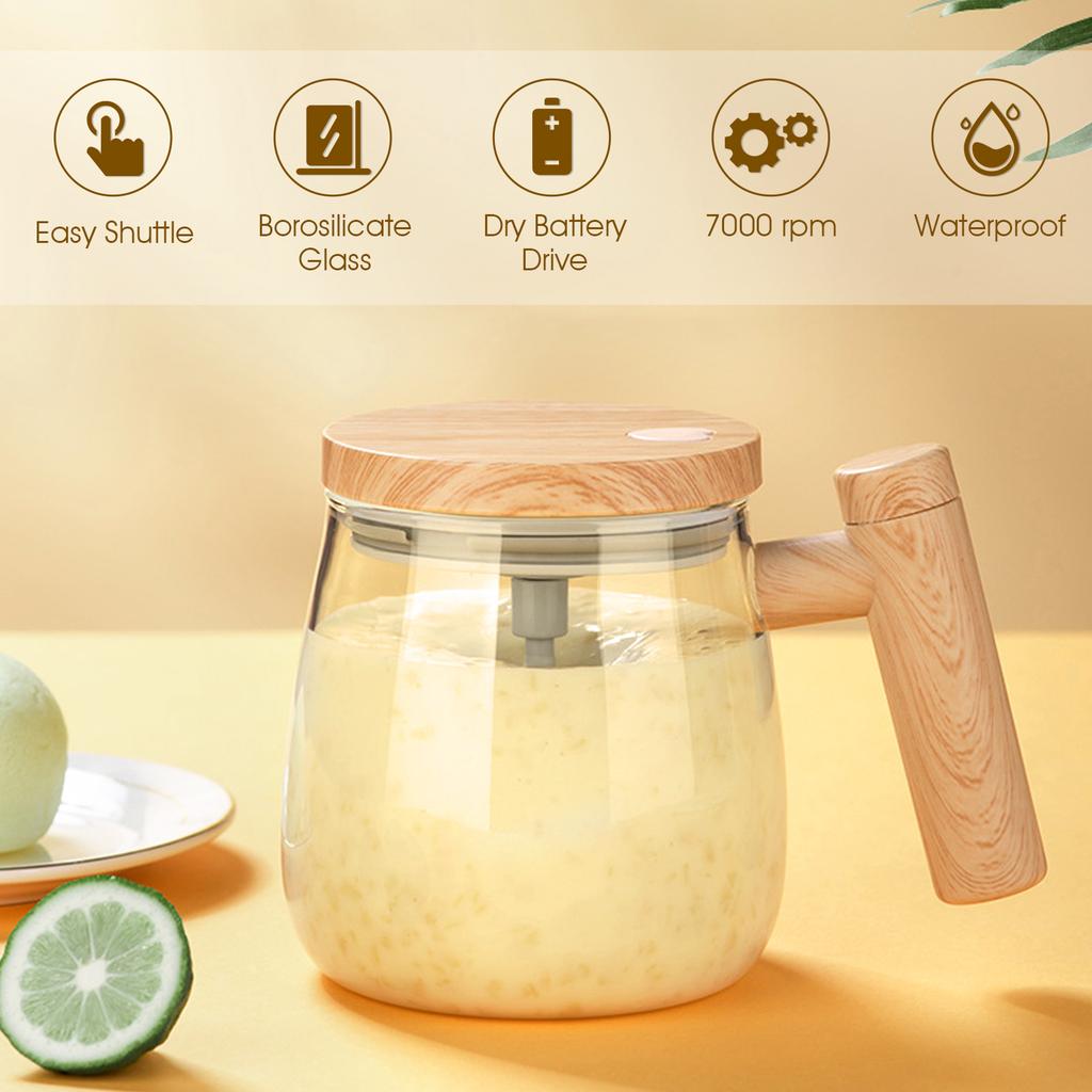 400ml Automatic Self Stirring Cup Electric High Speed Mixing Coffee Mug Glass Protein Powder Milkshake Stirrers Office Home Gym