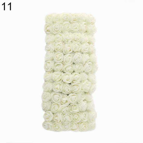 72st färgfast skum rosor konstgjorda blomhuvudet bröllop brud part heminredning