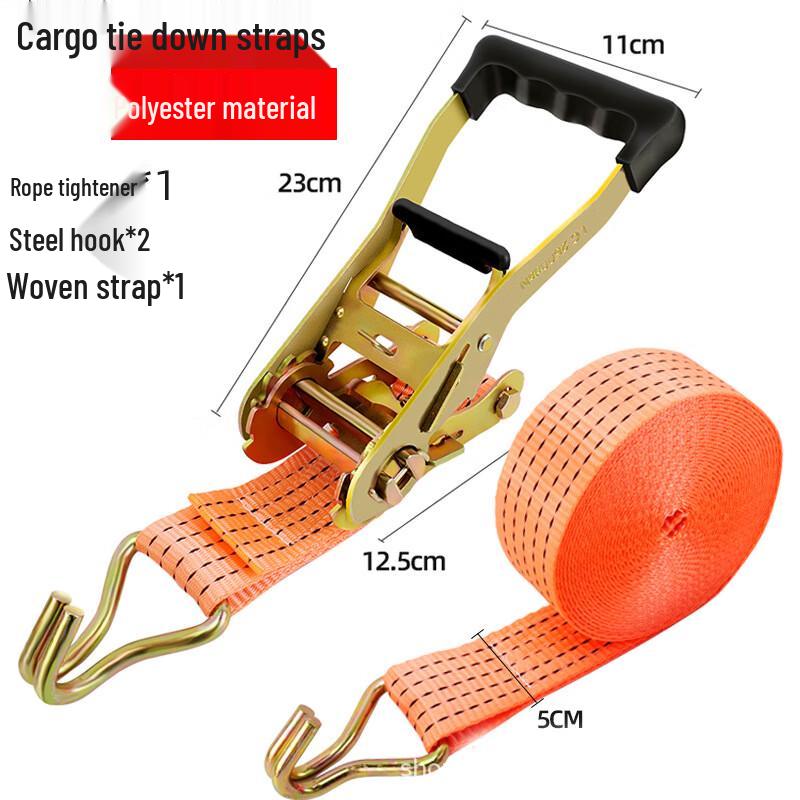 Heavy-Duty Polyester Ratchet Tie-Down Strap