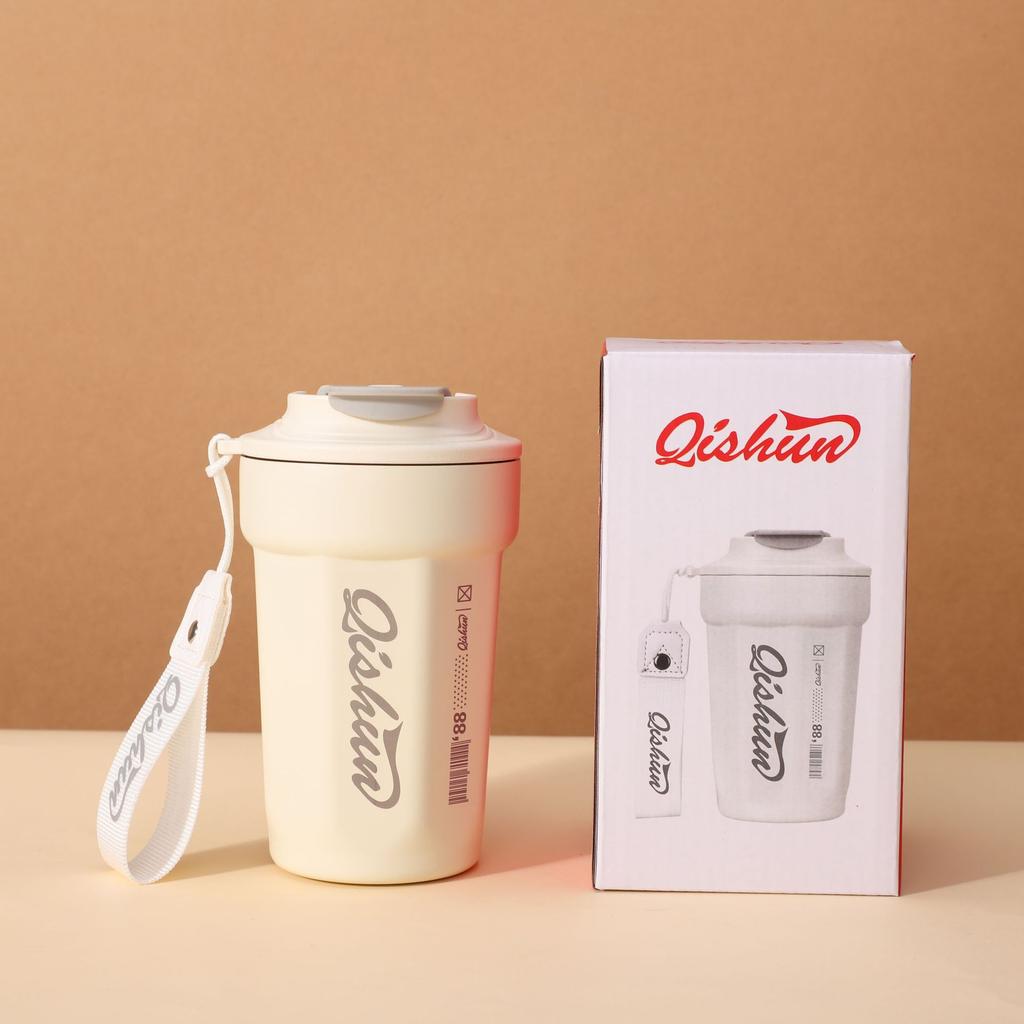 High Value Coffee Cup 316 Stainless Steel Thermal Insulation Cup Portable Outdoor Accompanying Rope Car Cup