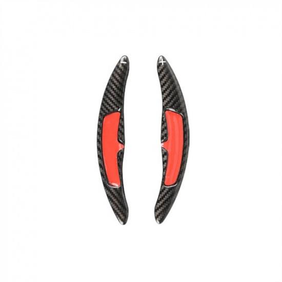 Pair Carbon Fiber Steering Wheel Shift Paddle Extend For Porsche Cayenne 15-20