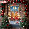 Decorazione Banner da Appendere alla Finestra di Natale Babbo Natale Albero di Natale Forniture per Feste