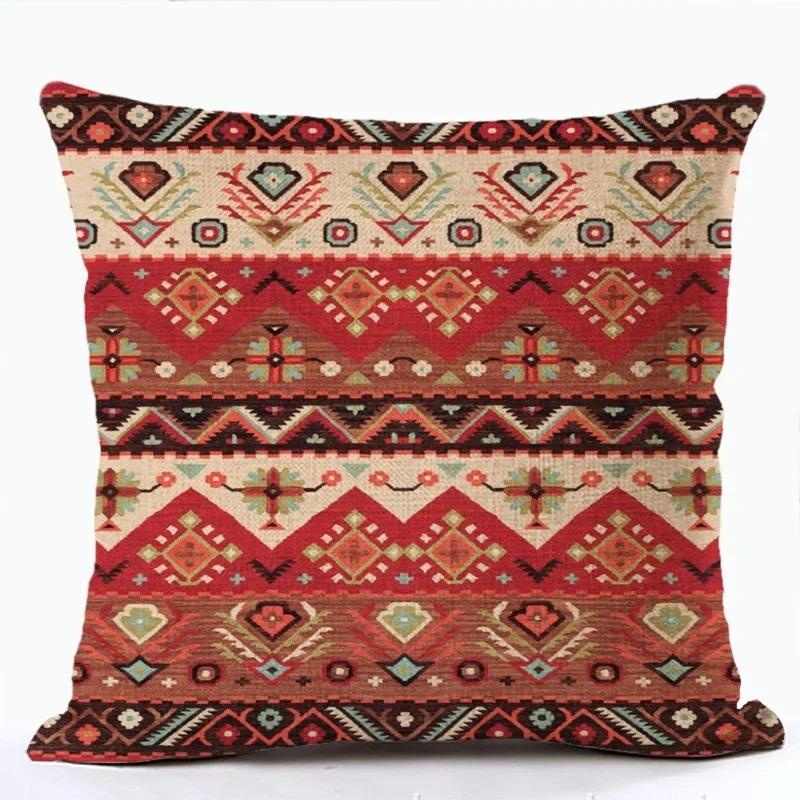 Geometric Home Decor Moroccan Ethnic Bohemian Cushion Cover Office Sofa Pillow Cover Outdoor Camping Hug Pillow Cover