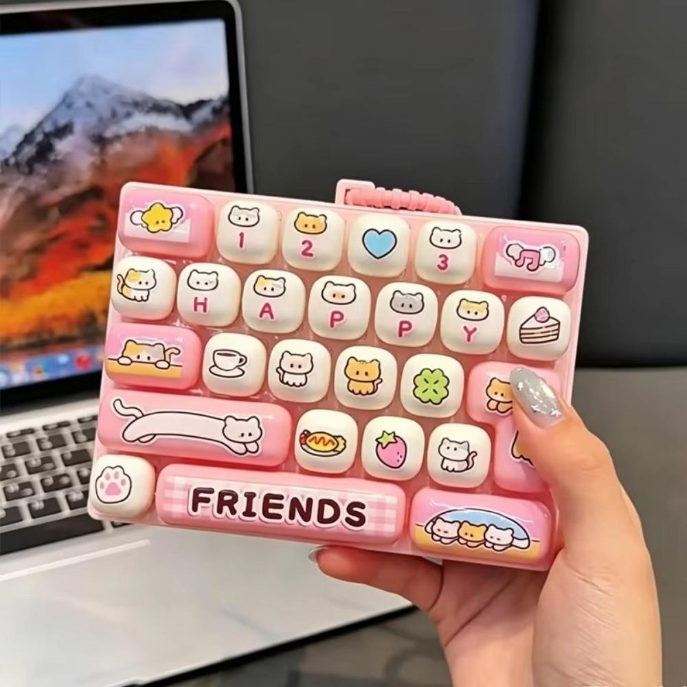 26 Keys Fidget Keyboard Cartoon Keyboard Keychain 26 Keys Keyboard Fidget Keychain  Pendant Keyring