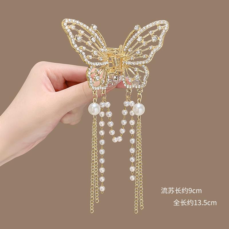 Pinces Crabe Requin Mode Fille Épingle à Cheveux Cheveux Femme Cristal Simple Pince à Cheveux Papillon Perle Gland Métal Pince à Cheveux Accessoires