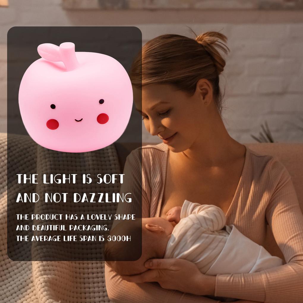 Night Light Baby Nursing Feeding Lamp Adorable Soft Light Silicone Night Lamp Home Decoration