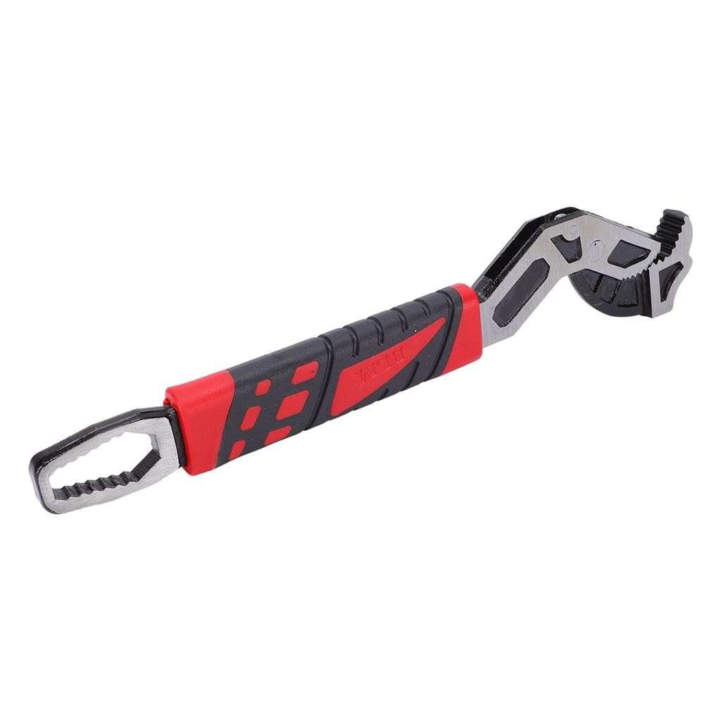 Self Adjusting Pipe Wrench 8in Dual Heads Multifunctional Self Locking Steel Plumbing Tool