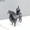 Abstract Art Horseman Statue Desk Decoration Minimalist Rider Figures Sculpture Resin Crafts Ornaments Room Aesthetic Decor