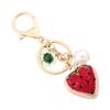 Enamel Simulation Fruit Keychain Cartoon Metal Key Rings Fruit Bag Pendant Keychain  Jewelry
